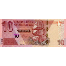 (698) ** PN103a Zimbabwe 10 Dollars Year 2020
